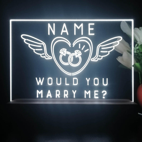 ADVPRO Angel Ring - Would you marry me? Personalized Tabletop LED neon sign st5-p0001-tm - White