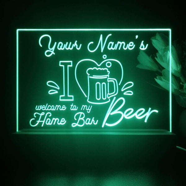 ADVPRO Home Bar – I love beer Personalized Tabletop LED neon sign st5-p0005-tm - Green