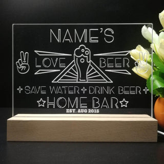 ADVPRO Home Bar Love with Big Beer Personalized Tabletop LED neon sign st5-p0006-tm - 7 Color