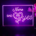 ADVPRO Said Yes with Rose Personalized Tabletop LED neon sign st5-p0008-tm - Purple