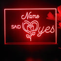 ADVPRO Said Yes with Rose Personalized Tabletop LED neon sign st5-p0008-tm - Red