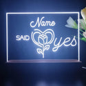 ADVPRO Said Yes with Rose Personalized Tabletop LED neon sign st5-p0008-tm - White