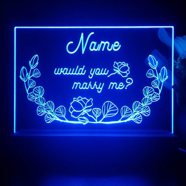 ADVPRO Would you marry me? Personalized Tabletop LED neon sign st5-p0009-tm - Blue