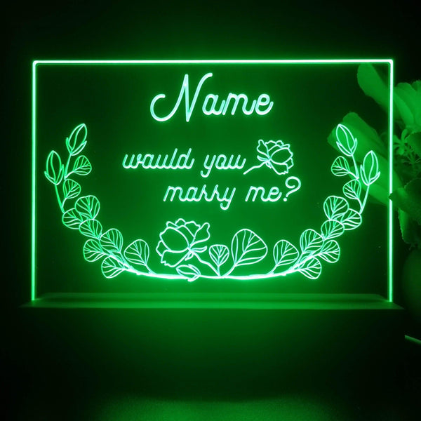 ADVPRO Would you marry me? Personalized Tabletop LED neon sign st5-p0009-tm - Green