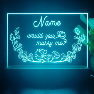 ADVPRO Would you marry me? Personalized Tabletop LED neon sign st5-p0009-tm - Sky Blue