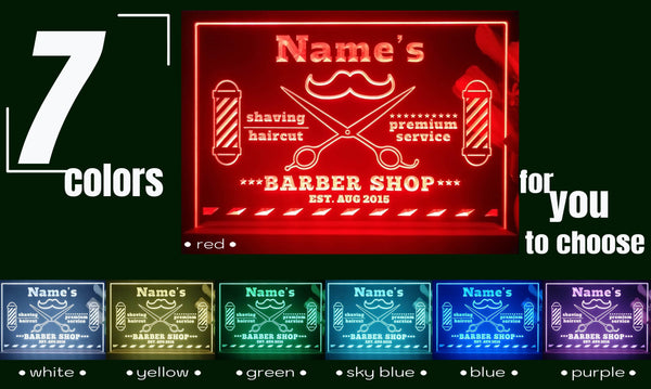 ADVPRO Barber Shop_01 Icon at the middle Personalized Tabletop LED neon sign st5-p0010-tm