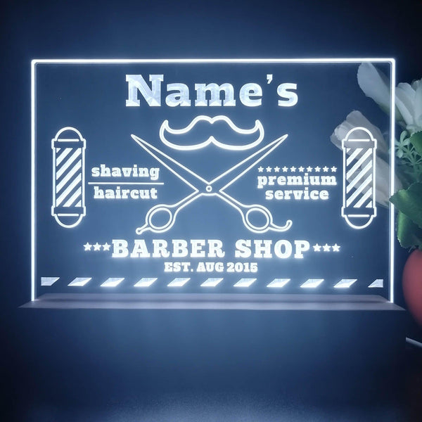ADVPRO Barber Shop_01 Icon at the middle Personalized Tabletop LED neon sign st5-p0010-tm - White