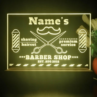 ADVPRO Barber Shop_01 Icon at the middle Personalized Tabletop LED neon sign st5-p0010-tm - Yellow