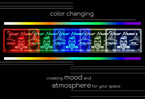 ADVPRO Barker Shop_03 Big Man Face Personalized Tabletop LED neon sign st5-p0012-tm - Color Changing