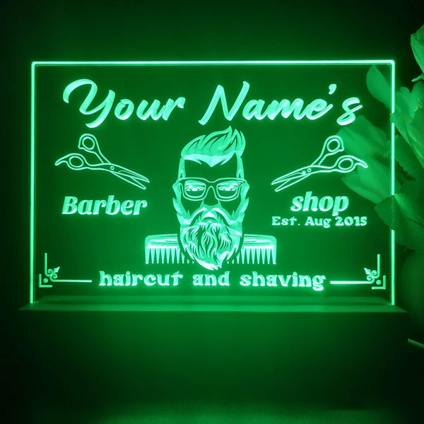 ADVPRO Barker Shop_03 Big Man Face Personalized Tabletop LED neon sign st5-p0012-tm - Green