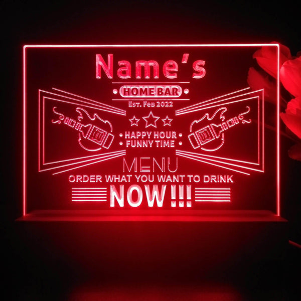 ADVPRO Home Bar Menu for you to order Personalized Tabletop LED neon sign st5-p0025-tm - Red