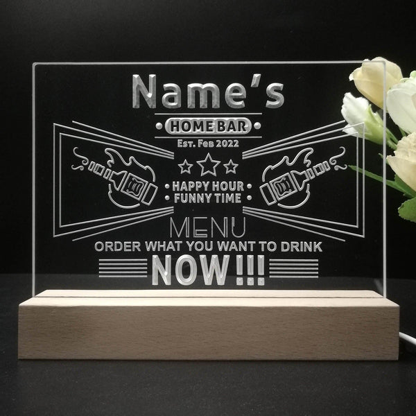 ADVPRO Home Bar Menu for you to order Personalized Tabletop LED neon sign st5-p0025-tm - 7 Color