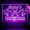 ADVPRO Band Room Skull with flashing guitar icons Personalized Tabletop LED neon sign st5-p0026-tm - Purple