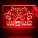 ADVPRO Band Room Skull with flashing guitar icons Personalized Tabletop LED neon sign st5-p0026-tm - Red