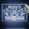 ADVPRO Band Room Skull with flashing guitar icons Personalized Tabletop LED neon sign st5-p0026-tm - White