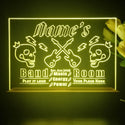 ADVPRO Band Room Skull with flashing guitar icons Personalized Tabletop LED neon sign st5-p0026-tm - Yellow