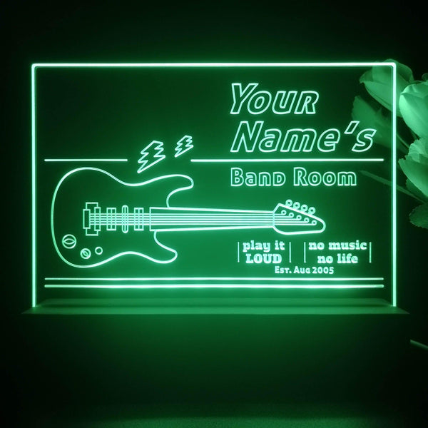 ADVPRO Band Room Vertical Big Guitar Personalized Tabletop LED neon sign st5-p0027-tm - Green