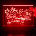 ADVPRO Happy Birthday – boy theme racing car with flag icons B Personalized Tabletop LED neon sign st5-p0043-tm - Red