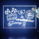 ADVPRO Happy Birthday – boy theme racing car with flag icons B Personalized Tabletop LED neon sign st5-p0043-tm - White