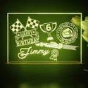 ADVPRO Happy Birthday – boy theme racing car with flag icons B Personalized Tabletop LED neon sign st5-p0043-tm - Yellow