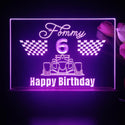 ADVPRO Happy Birthday – boy theme with big racing car at front Personalized Tabletop LED neon sign st5-p0044-tm - Purple