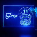 ADVPRO Happy Birthday – Girl theme snow globe Personalized Tabletop LED neon sign st5-p0045-tm - Blue
