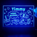 ADVPRO Happy Birthday – little bay boy with icons Personalized Tabletop LED neon sign st5-p0047-tm - Blue