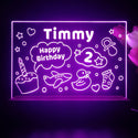 ADVPRO Happy Birthday – little bay boy with icons Personalized Tabletop LED neon sign st5-p0047-tm - Purple
