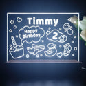 ADVPRO Happy Birthday – little bay boy with icons Personalized Tabletop LED neon sign st5-p0047-tm - White