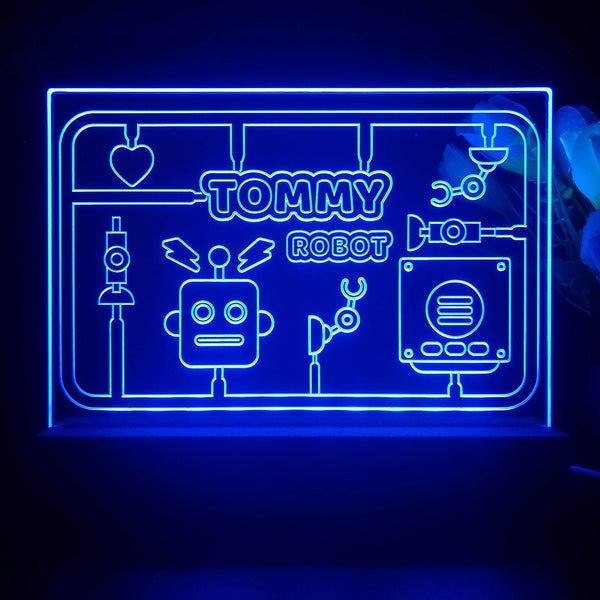 ADVPRO Robot Toy Theme Personalized Tabletop LED neon sign st5-p0048-tm - Blue