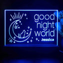 ADVPRO Good night world with cat Personalized Tabletop LED neon sign st5-p0049-tm - Blue