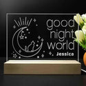 ADVPRO Good night world with cat Personalized Tabletop LED neon sign st5-p0049-tm - 7 Color
