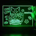 ADVPRO Japan noodle with cat Personalized Tabletop LED neon sign st5-p0050-tm - Green
