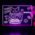 ADVPRO Japan noodle with cat Personalized Tabletop LED neon sign st5-p0050-tm - Purple