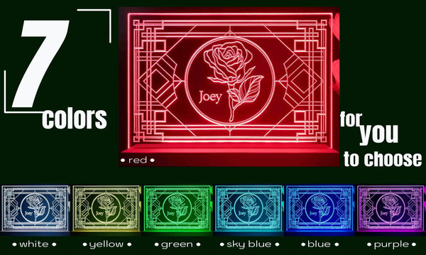ADVPRO Decorative window with rose Personalized Tabletop LED neon sign st5-p0051-tm