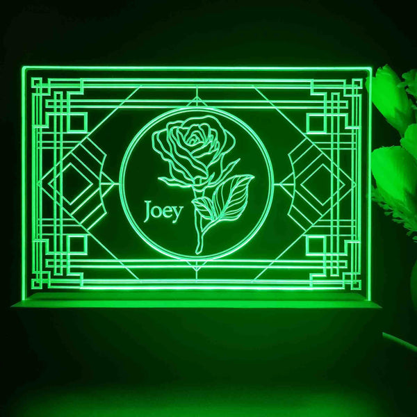 ADVPRO Decorative window with rose Personalized Tabletop LED neon sign st5-p0051-tm - Green