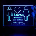 ADVPRO love is between you and me Personalized Tabletop LED neon sign st5-p0052-tm - Blue