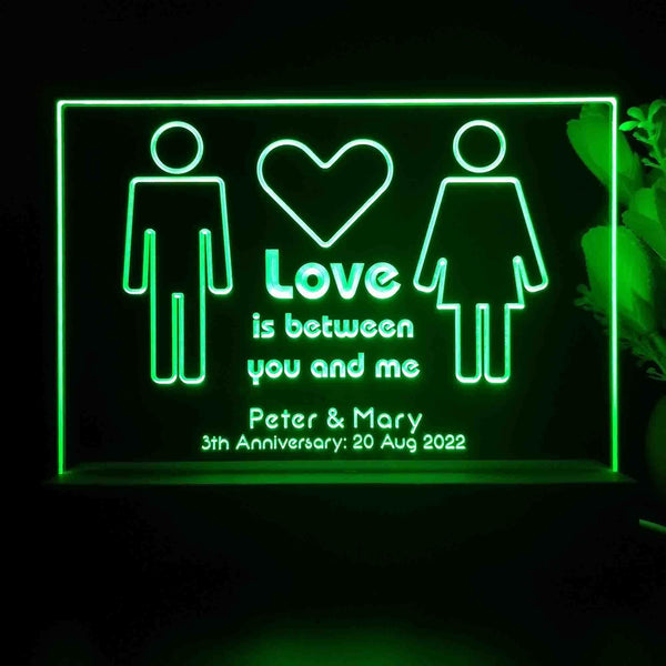 ADVPRO love is between you and me Personalized Tabletop LED neon sign st5-p0052-tm - Green