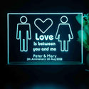 ADVPRO love is between you and me Personalized Tabletop LED neon sign st5-p0052-tm - Sky Blue