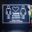ADVPRO love is between you and me Personalized Tabletop LED neon sign st5-p0052-tm - White