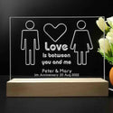 ADVPRO love is between you and me Personalized Tabletop LED neon sign st5-p0052-tm - 7 Color