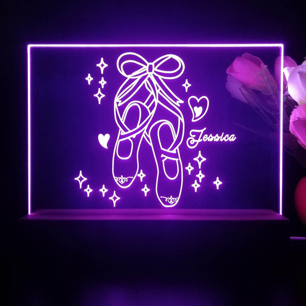 ADVPRO My beloved ballet shoes Personalized Tabletop LED neon sign st5-p0057-tm - Purple