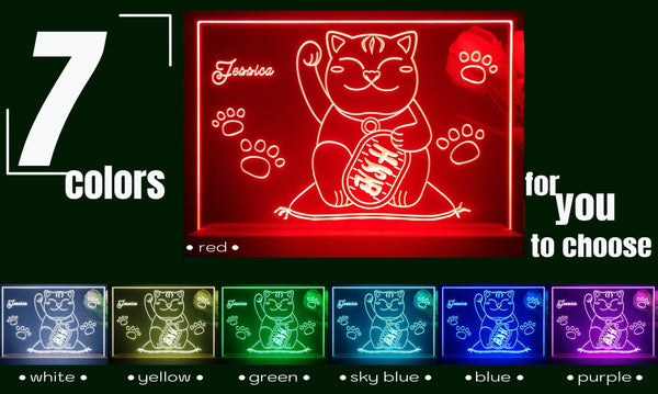 ADVPRO Japanese money cat Personalized Tabletop LED neon sign st5-p0058-tm