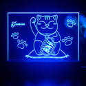 ADVPRO Japanese money cat Personalized Tabletop LED neon sign st5-p0058-tm - Blue