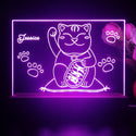 ADVPRO Japanese money cat Personalized Tabletop LED neon sign st5-p0058-tm - Purple