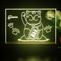 ADVPRO Japanese money cat Personalized Tabletop LED neon sign st5-p0058-tm - Yellow