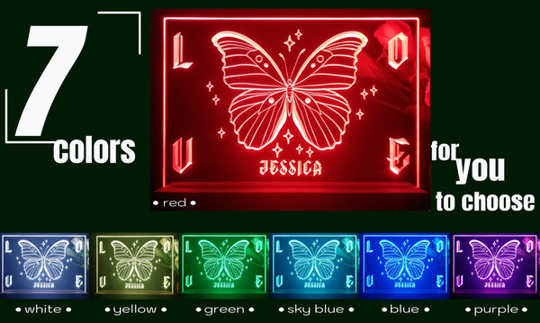 ADVPRO Butterfly with wording LOVE Personalized Tabletop LED neon sign st5-p0059-tm