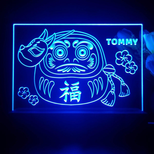 ADVPRO Japanese best wishes doll Personalized Tabletop LED neon sign st5-p0060-tm - Blue