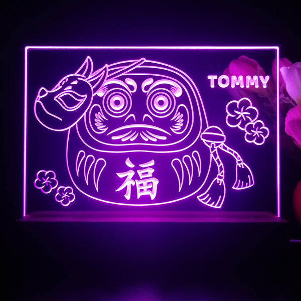 ADVPRO Japanese best wishes doll Personalized Tabletop LED neon sign st5-p0060-tm - Purple