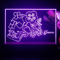 ADVPRO Skull head with flower Personalized Tabletop LED neon sign st5-p0062-tm - Purple